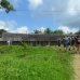 Long house, a traditional Dayak dwelling, in the comminuty of Ensaid Panjang.